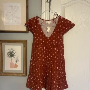Aeropostale Red Floral Mini Dress